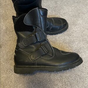 SIDI Motorcycle Riding Boots Rain Leather GUC 41